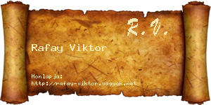 Rafay Viktor névjegykártya